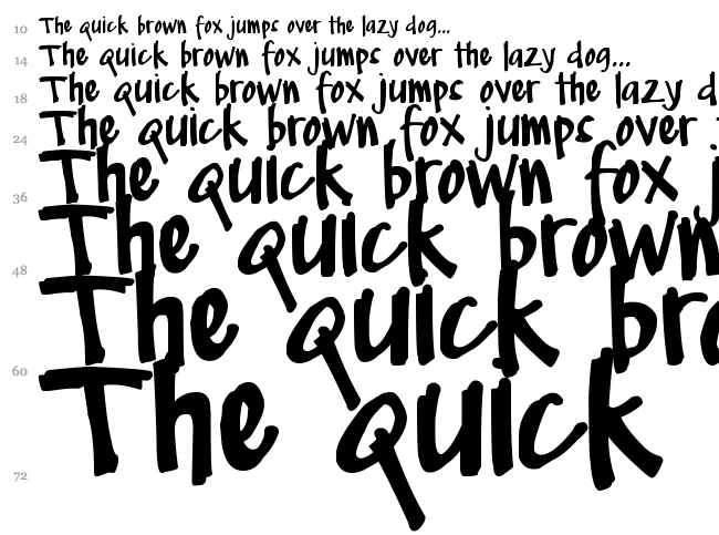 DJB Me and My Shadow font waterfall